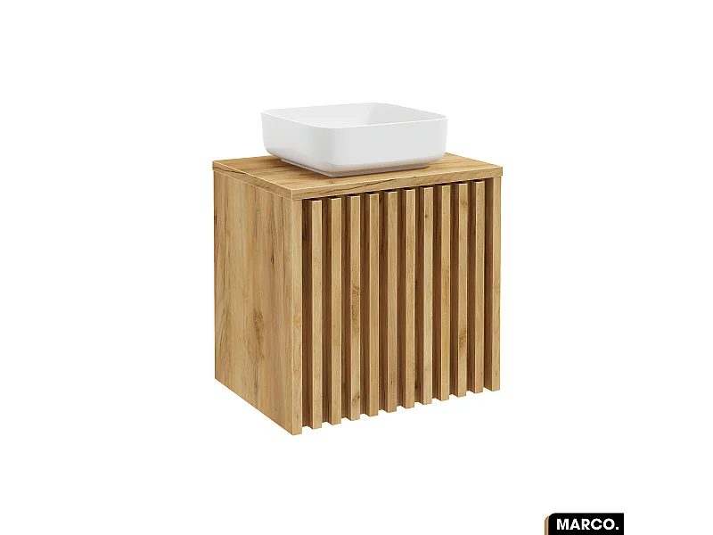 Meuble sous vasque - version portes | MARCO | OAK | 60 x 56 x 45 cm