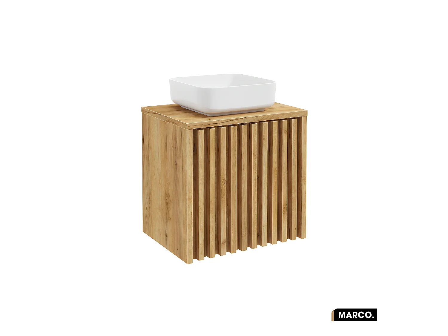 Meuble sous vasque - version portes | MARCO | OAK | 60 x 56 x 45 cm