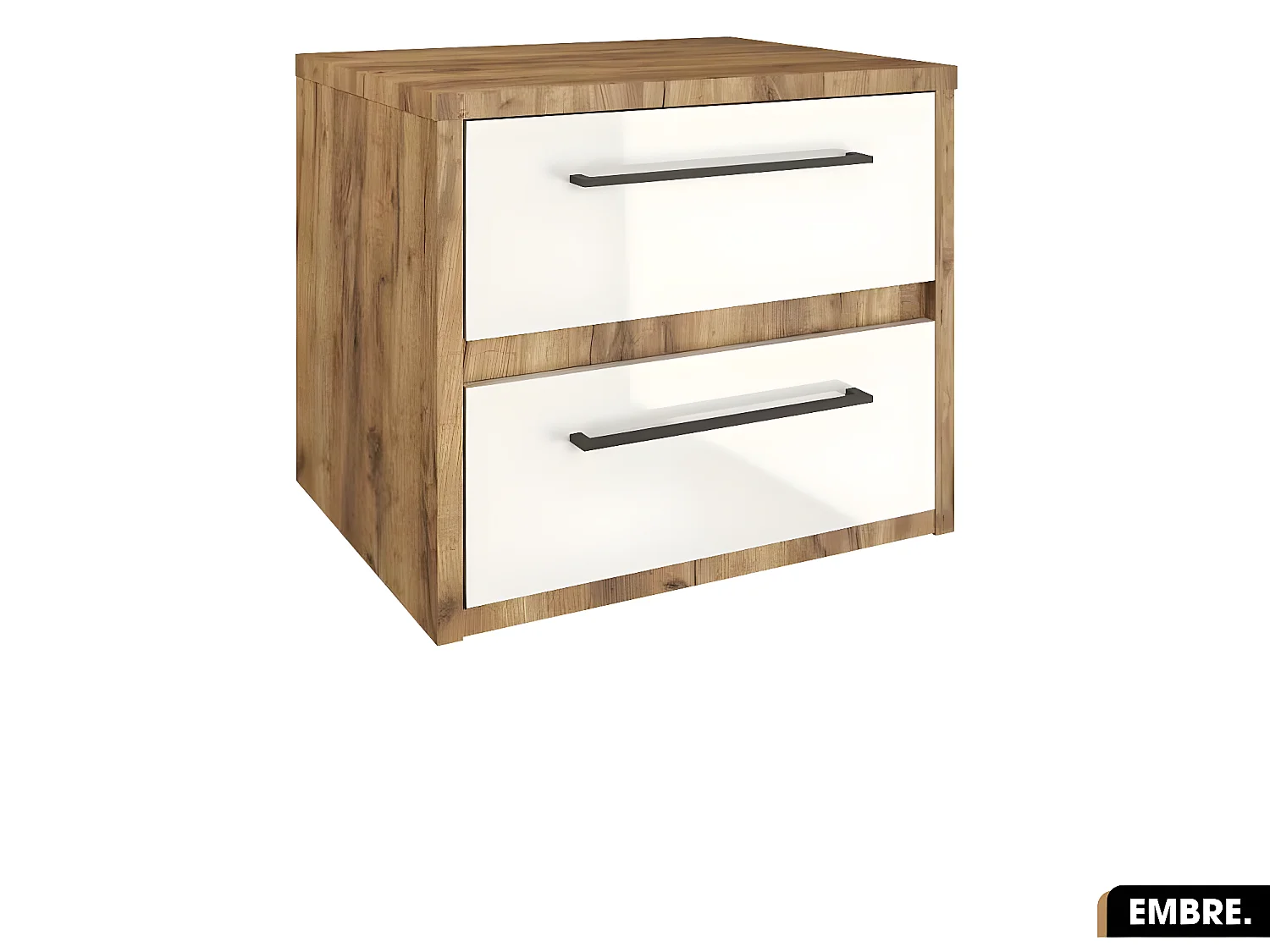 Ensemble meuble sous vasque avec vasque à poser - Siphon OFFERT | EMBRE | Blanc | 60 x 50 x 45 cm