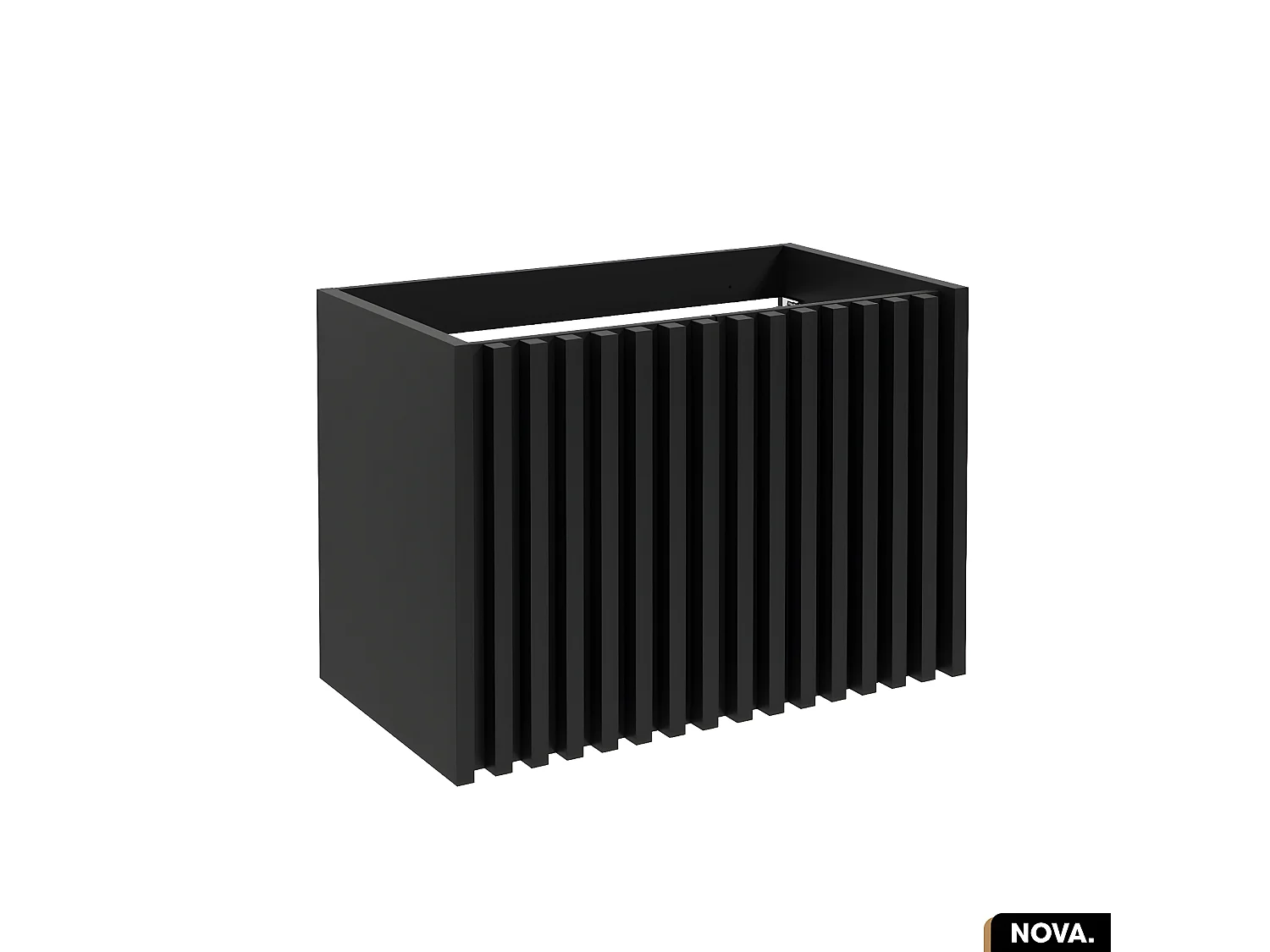 Meuble sous vasque - version portes | NOVA | NOIR | 80 x 56 x 45 cm