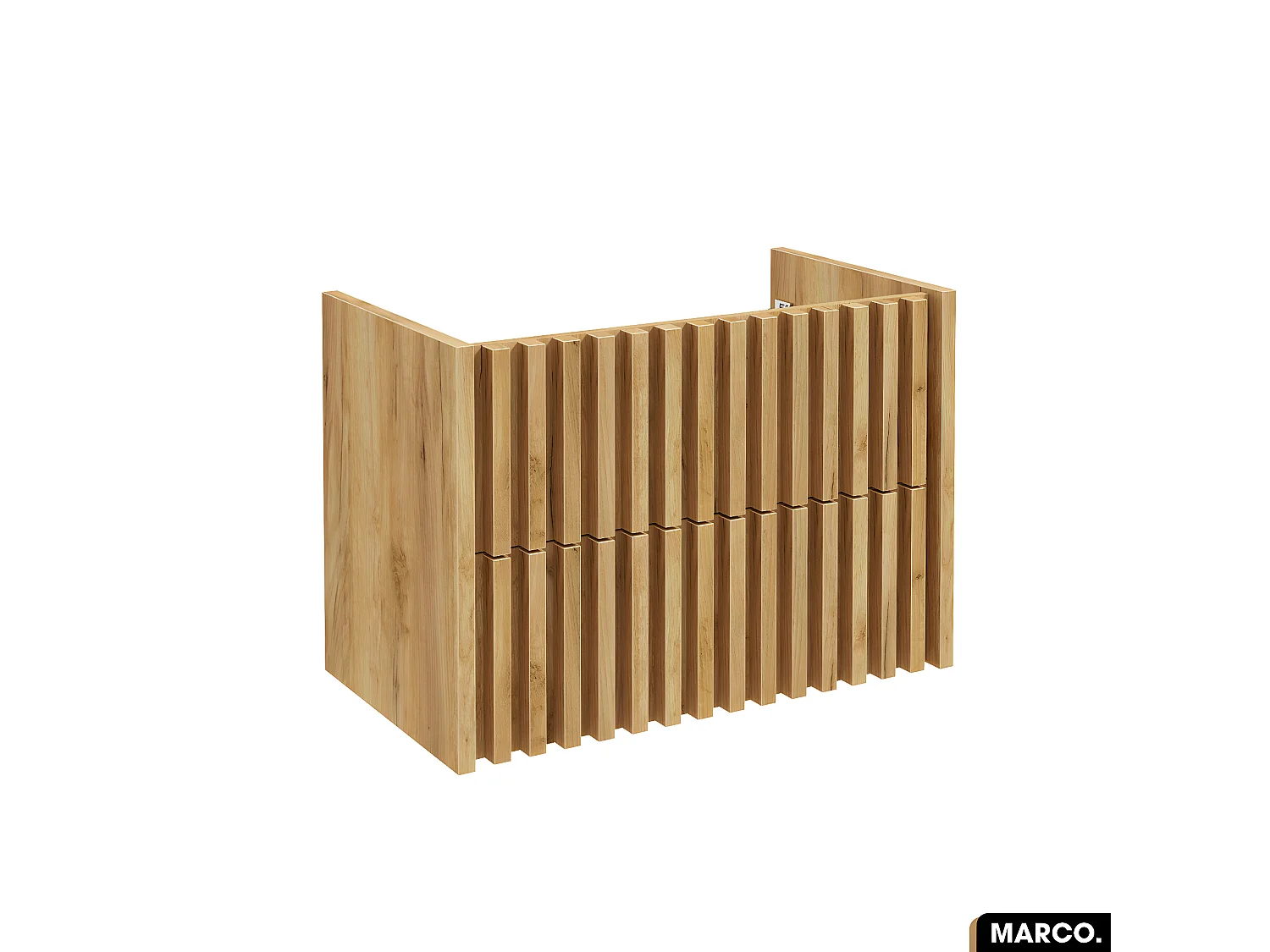 Meuble sous vasque - version tiroirs | MARCO | OAK | 80 x 56 x 45 cm