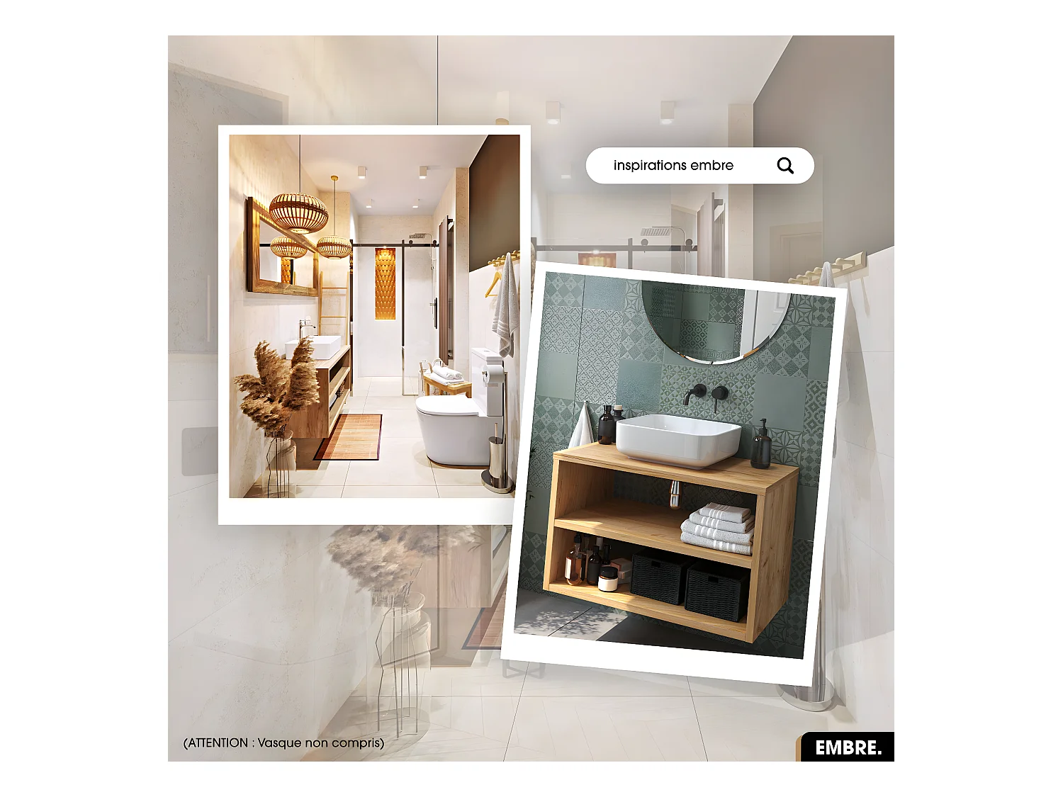 Meuble sous vasque | EMBRE | OAK | 60 x 50 x 45 cm