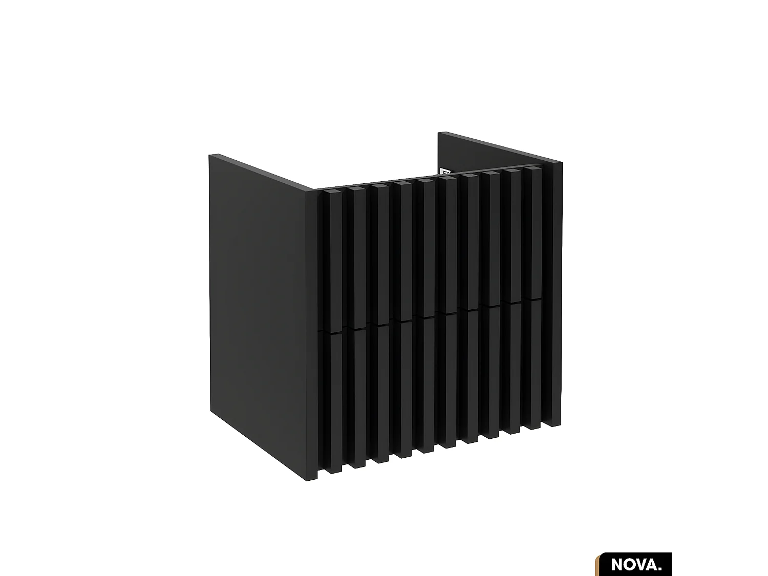 Meuble sous vasque - version tiroirs | NOVA | NOIR | 60 x 56 x 45 cm