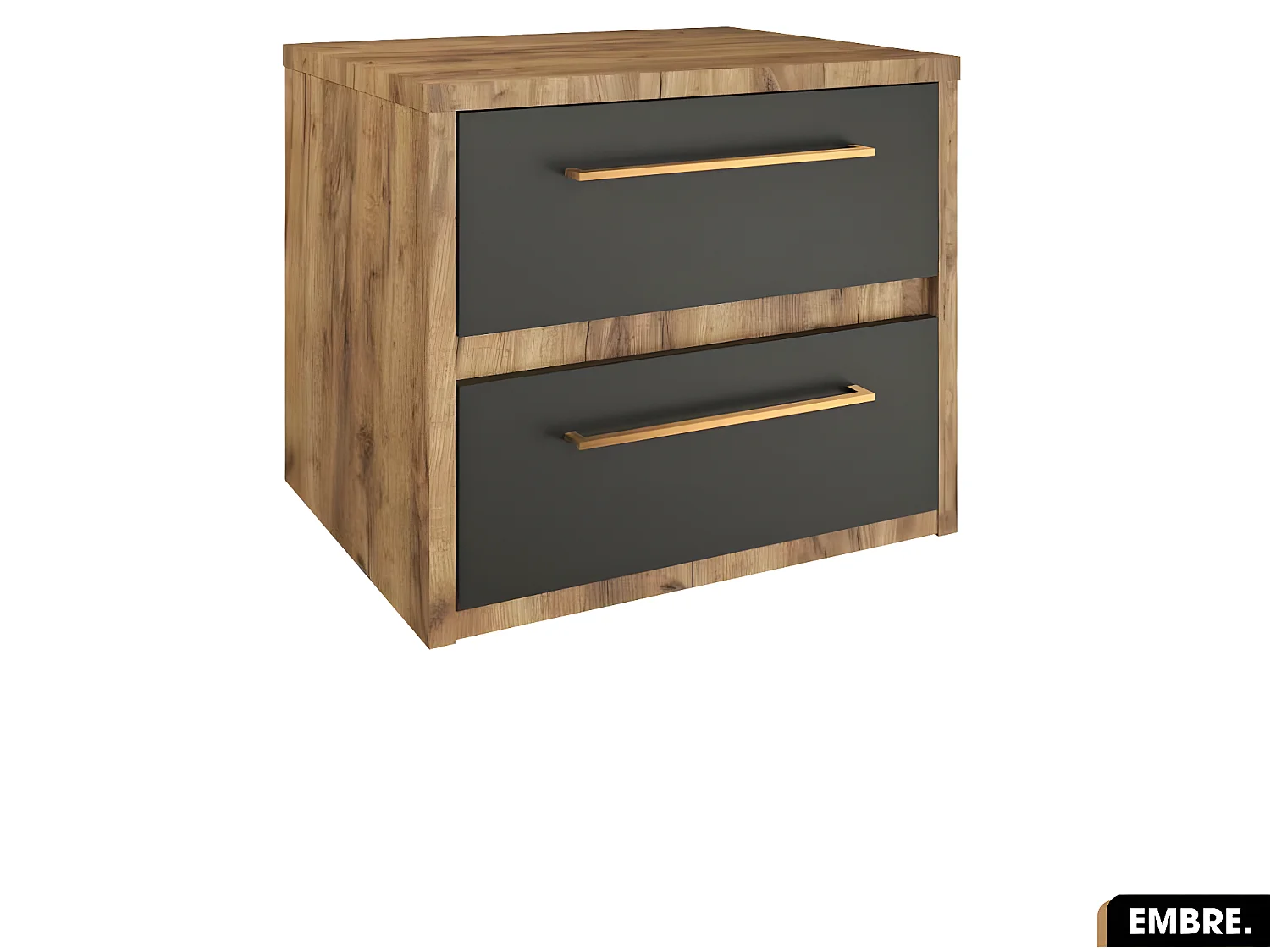 Ensemble meuble sous vasque avec vasque à poser - Siphon OFFERT | EMBRE | Noir | 60 x 50 x 45 cm