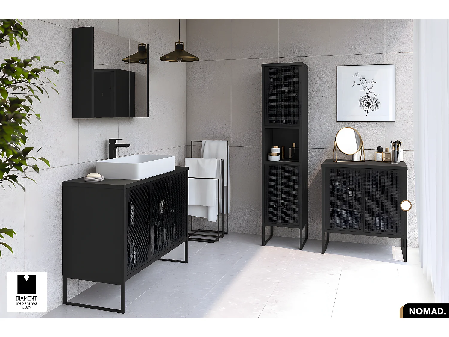 Meuble sous vasque | NOMAD | NOIR | 70 x 80 x 43 cm