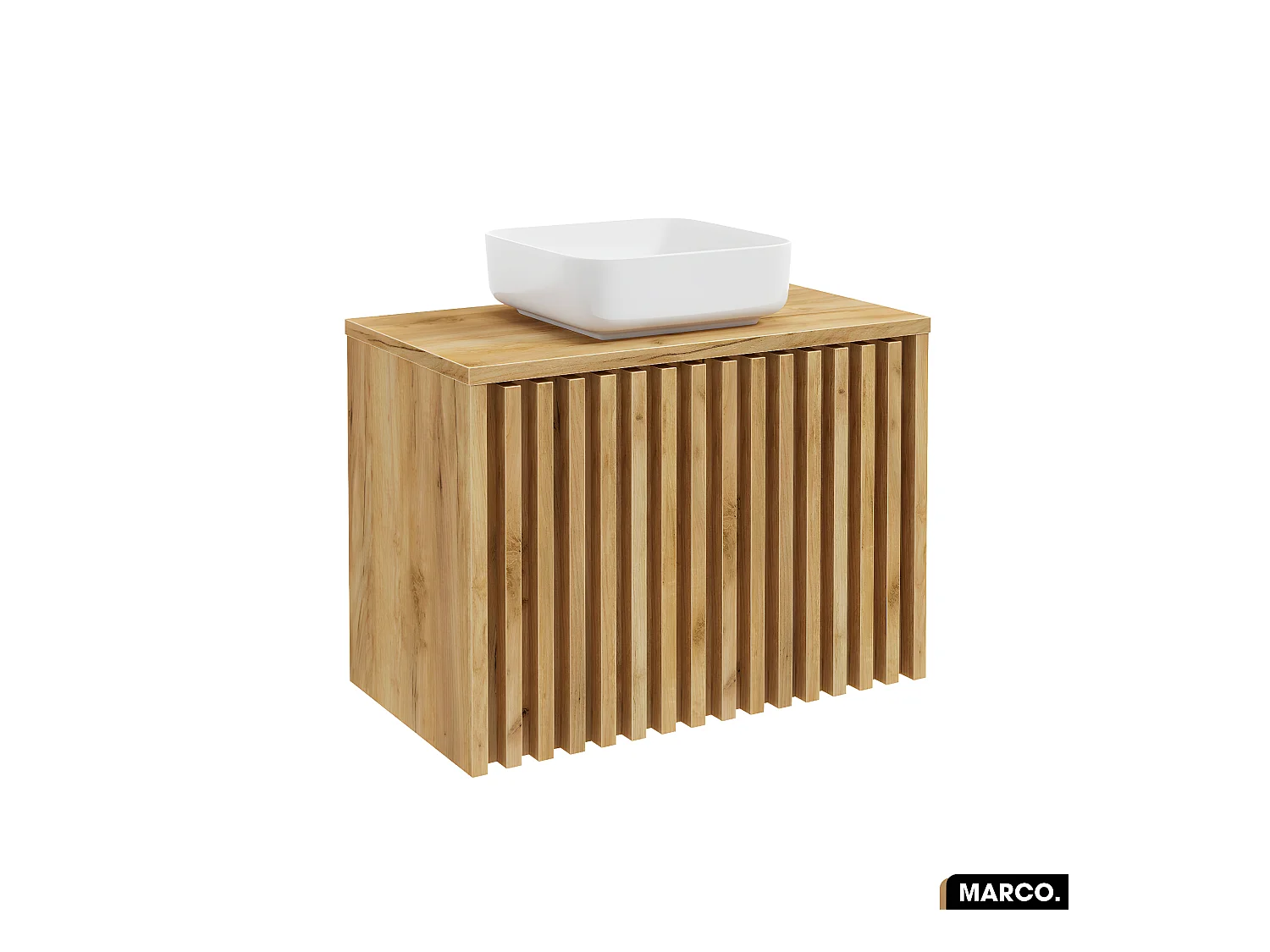 Meuble sous vasque - version portes | MARCO | OAK | 80 x 56 x 45 cm