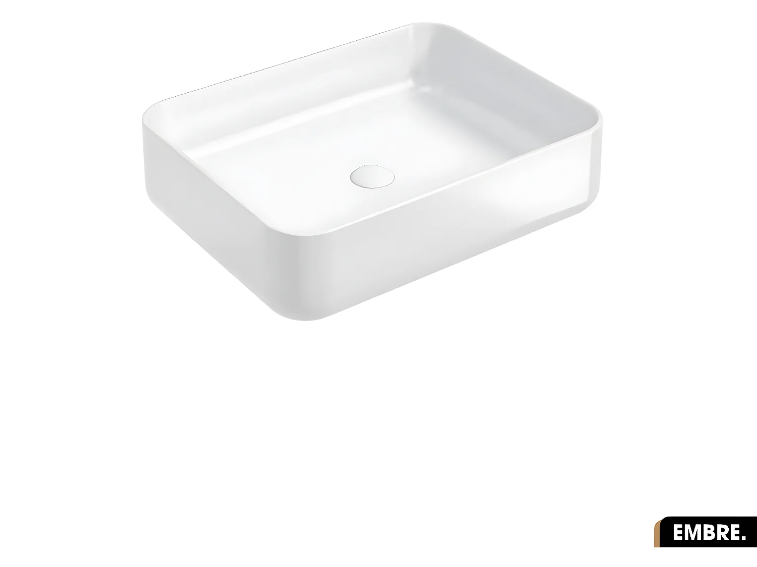 Ensemble meuble sous vasque avec vasque à poser - Siphon OFFERT | EMBRE | Blanc | 100 x 50 x 45 cm