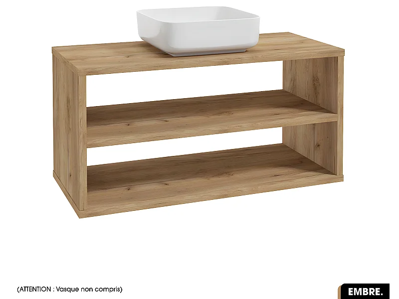 Meuble sous vasque | EMBRE | OAK | 100 x 50 x 45 cm