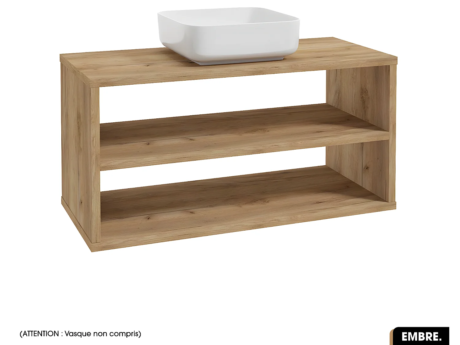 Meuble sous vasque | EMBRE | OAK | 100 x 50 x 45 cm