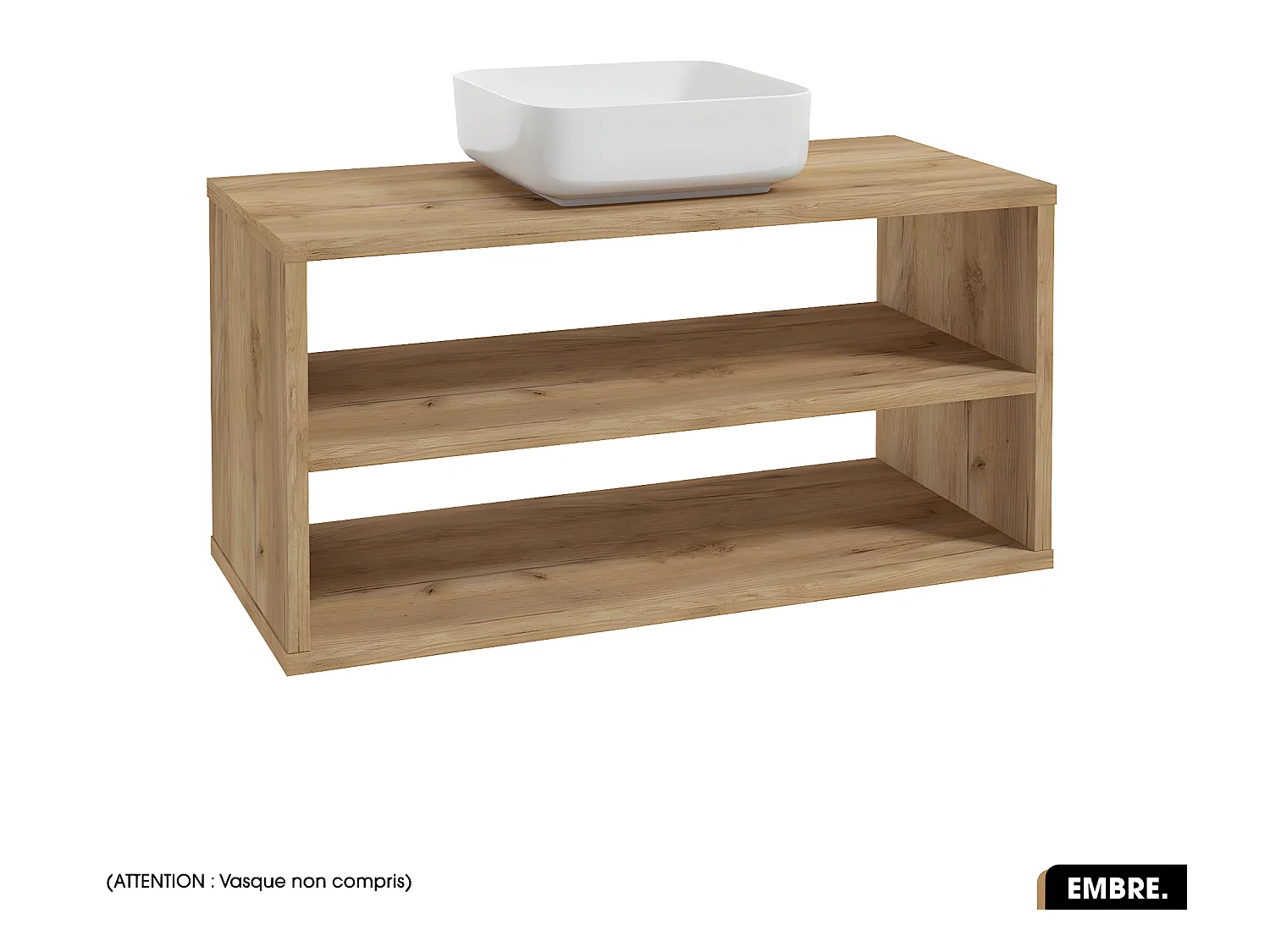 Meuble sous vasque | EMBRE | OAK | 100 x 50 x 45 cm