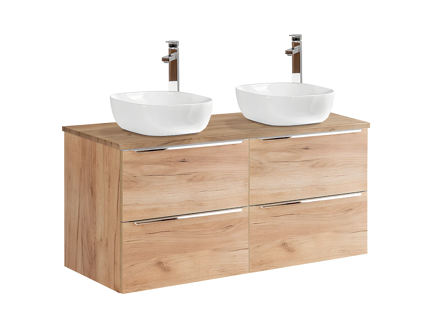 Meuble double vasque 120cm April Bois