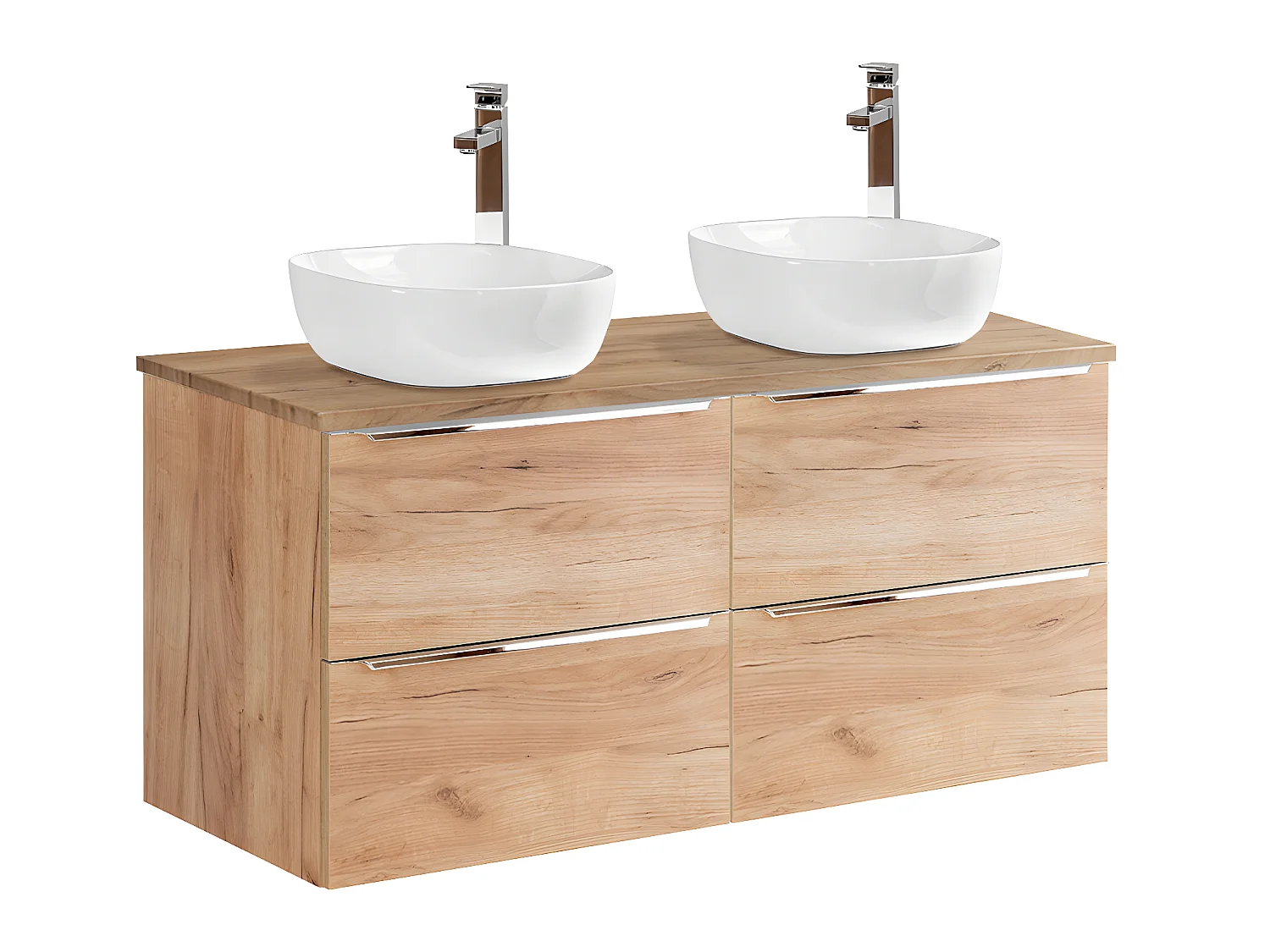 Mueble doble lavabo 120 cm April Madera