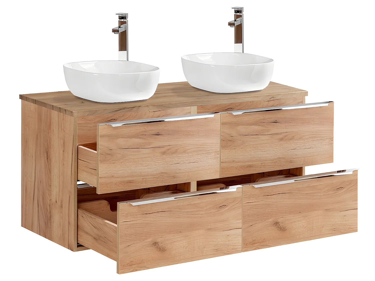 Mueble doble lavabo 120 cm April Madera