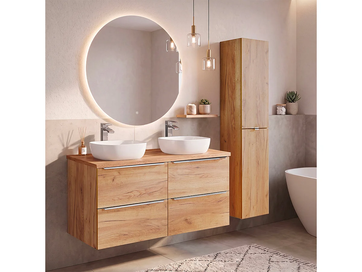 Double basin unit 120cm April Wood