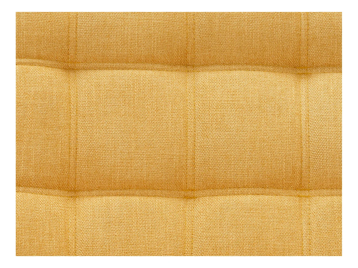 Canapé 2 places et fauteuil en tissu jaune moutarde CASERTA