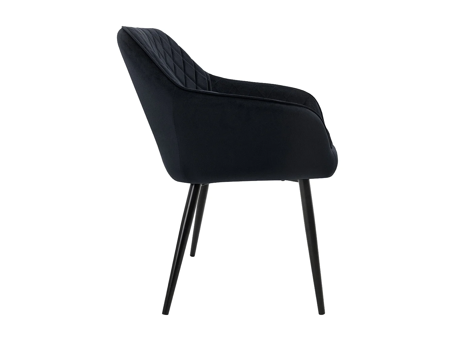 Lot de 6x chaises de salle à manger rembourrée en velours fauteuils salon noir