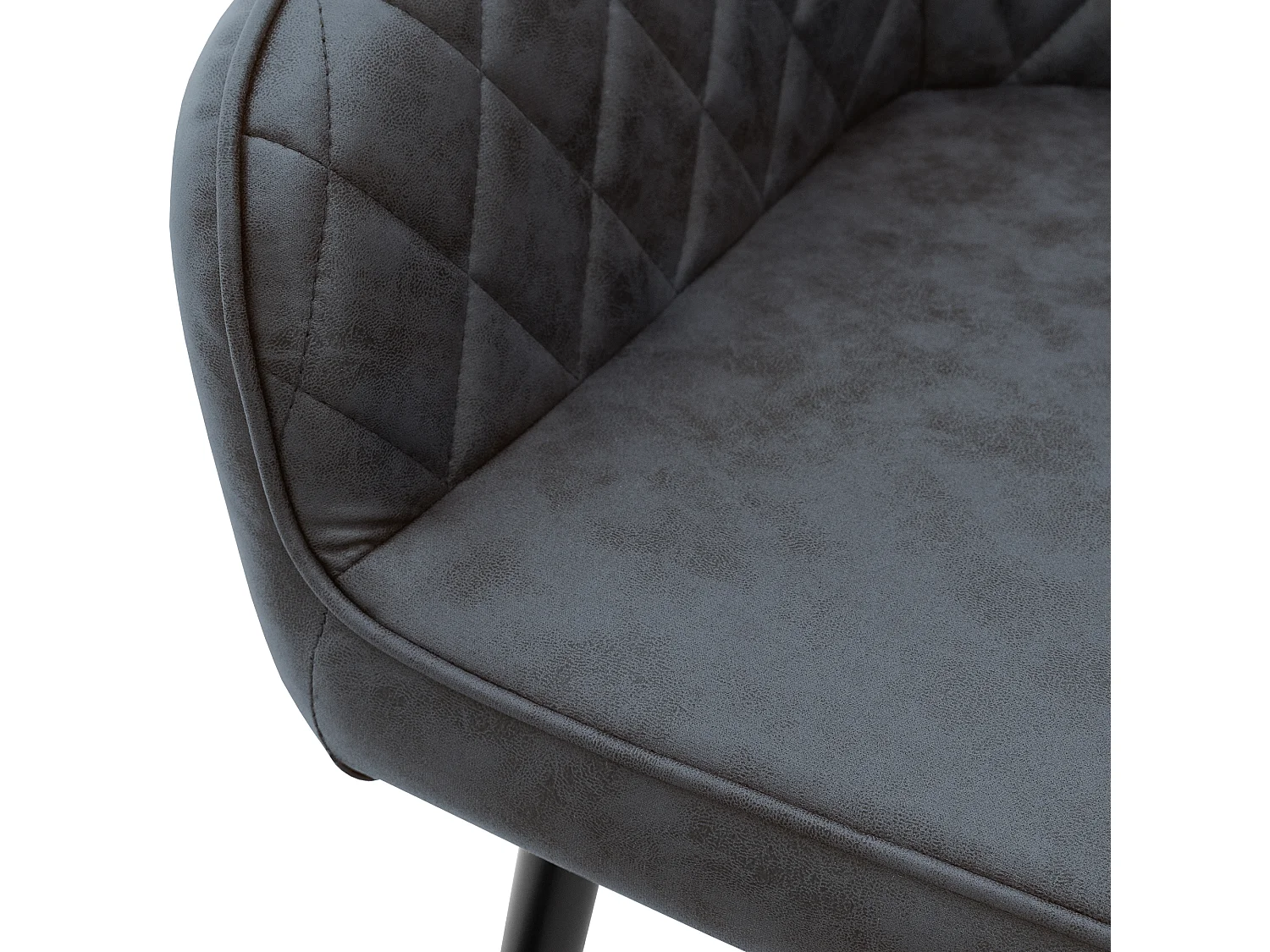 Lotto 6x sedie sala da pranzo poltrone soggiorno materiale sintetico antracite