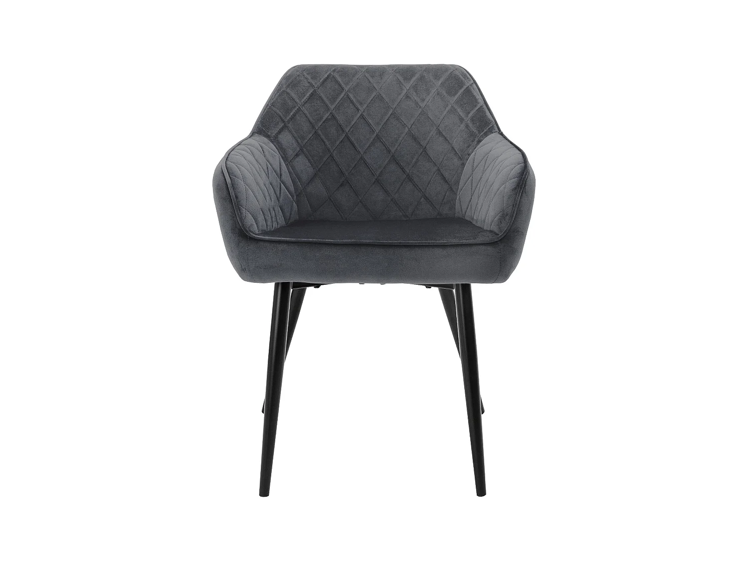 Lot 6x chaises de salle à manger rembourré en velours fauteuils salon anthracite