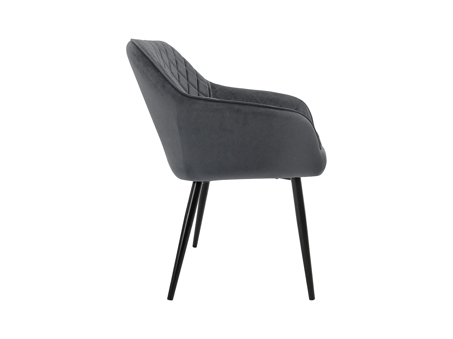 Lot 6x chaises de salle à manger rembourré en velours fauteuils salon anthracite