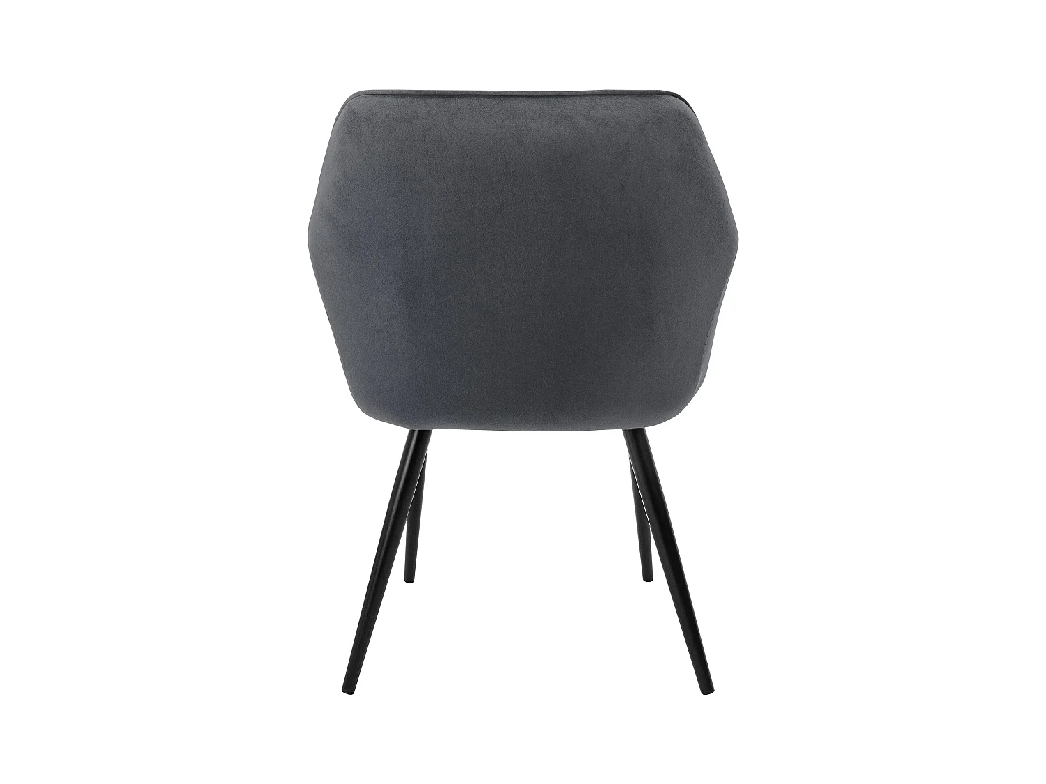 Lot 6x chaises de salle à manger rembourré en velours fauteuils salon anthracite