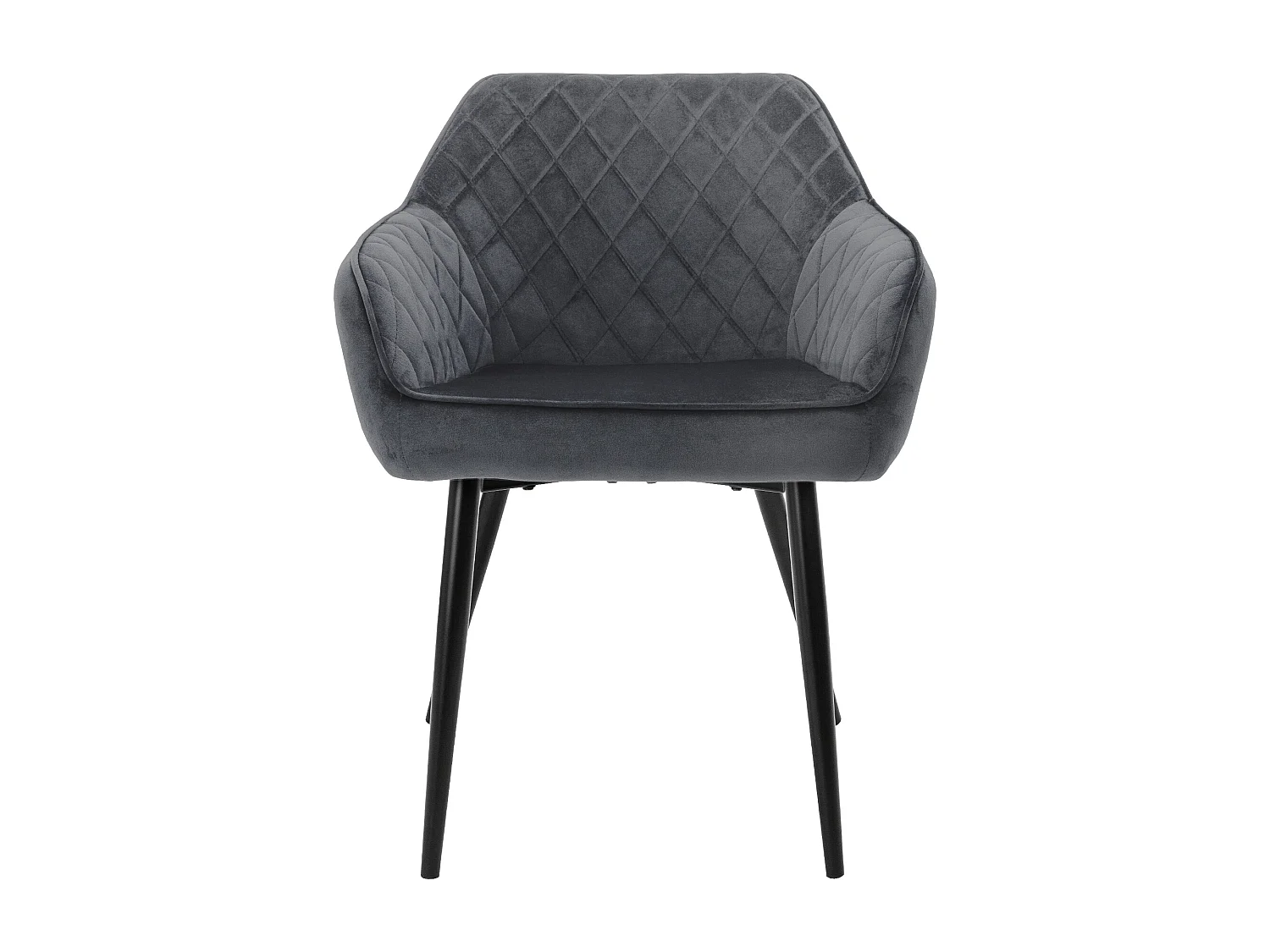 Lot 6x chaises de salle à manger rembourré en velours fauteuils salon anthracite