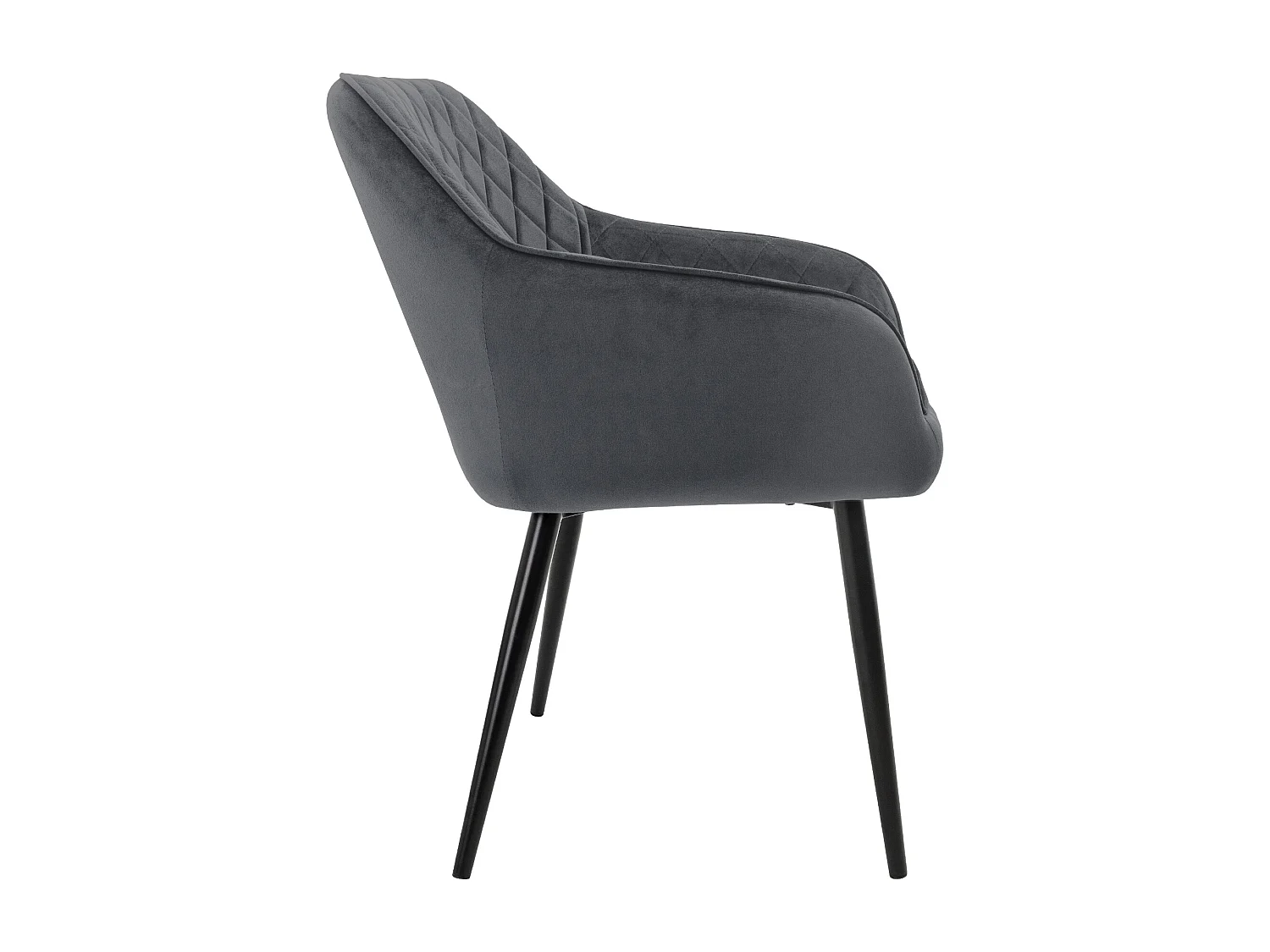 Lot 6x chaises de salle à manger rembourré en velours fauteuils salon anthracite