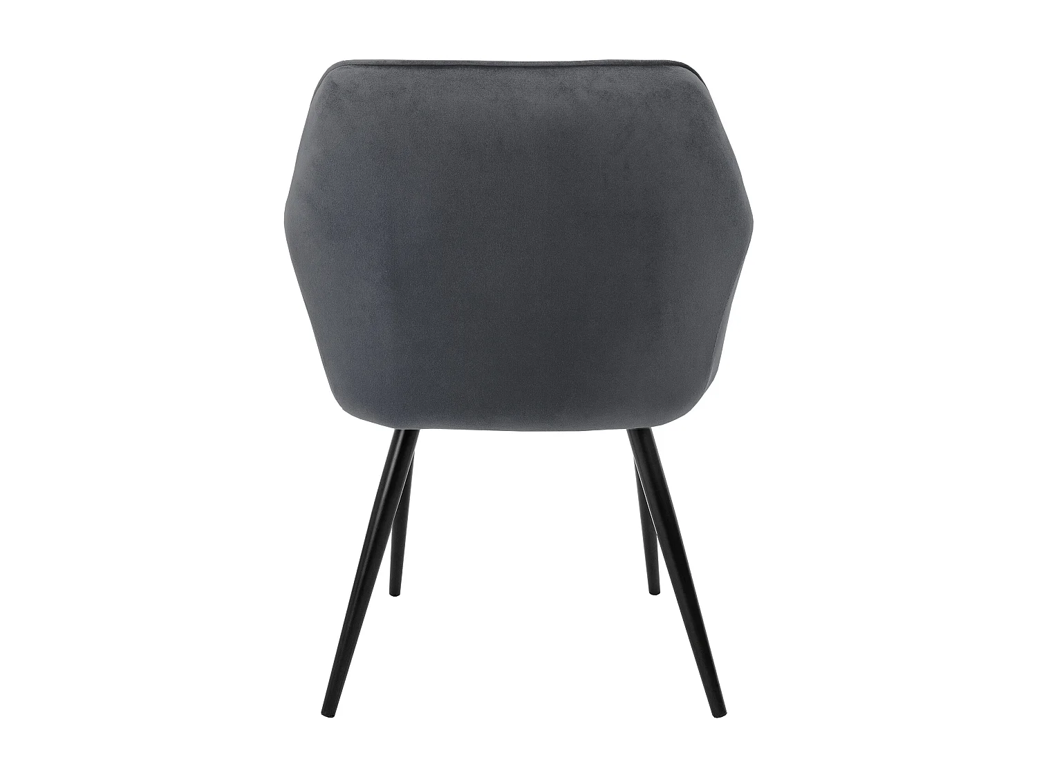 Lot 6x chaises de salle à manger rembourré en velours fauteuils salon anthracite