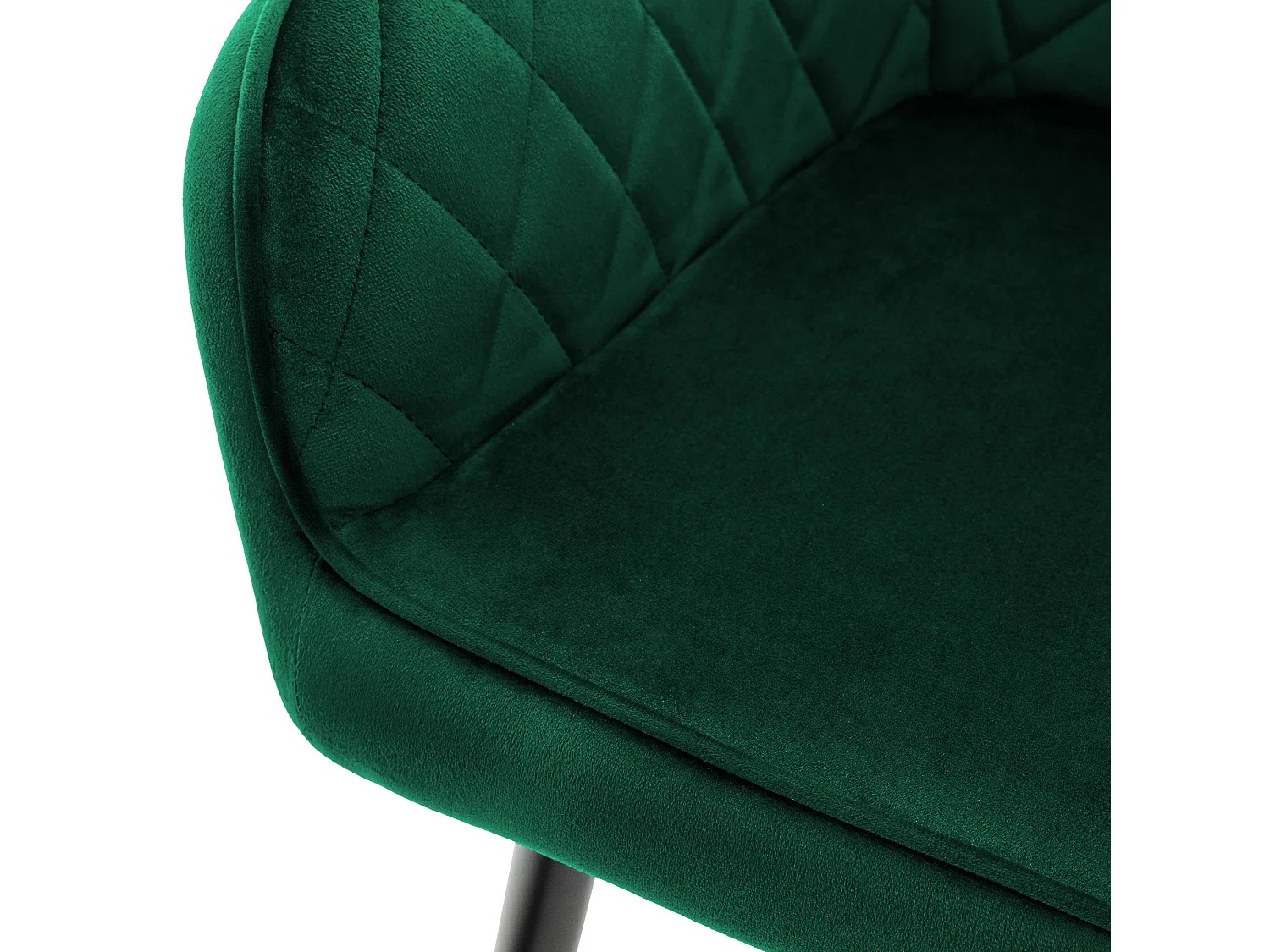 Juego de 6 sillas de comedor tapizadas en terciopelo verde sillones de salón
