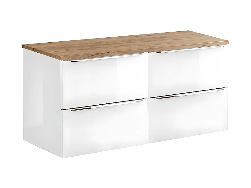 120cm Onderkast April Wit en Hout