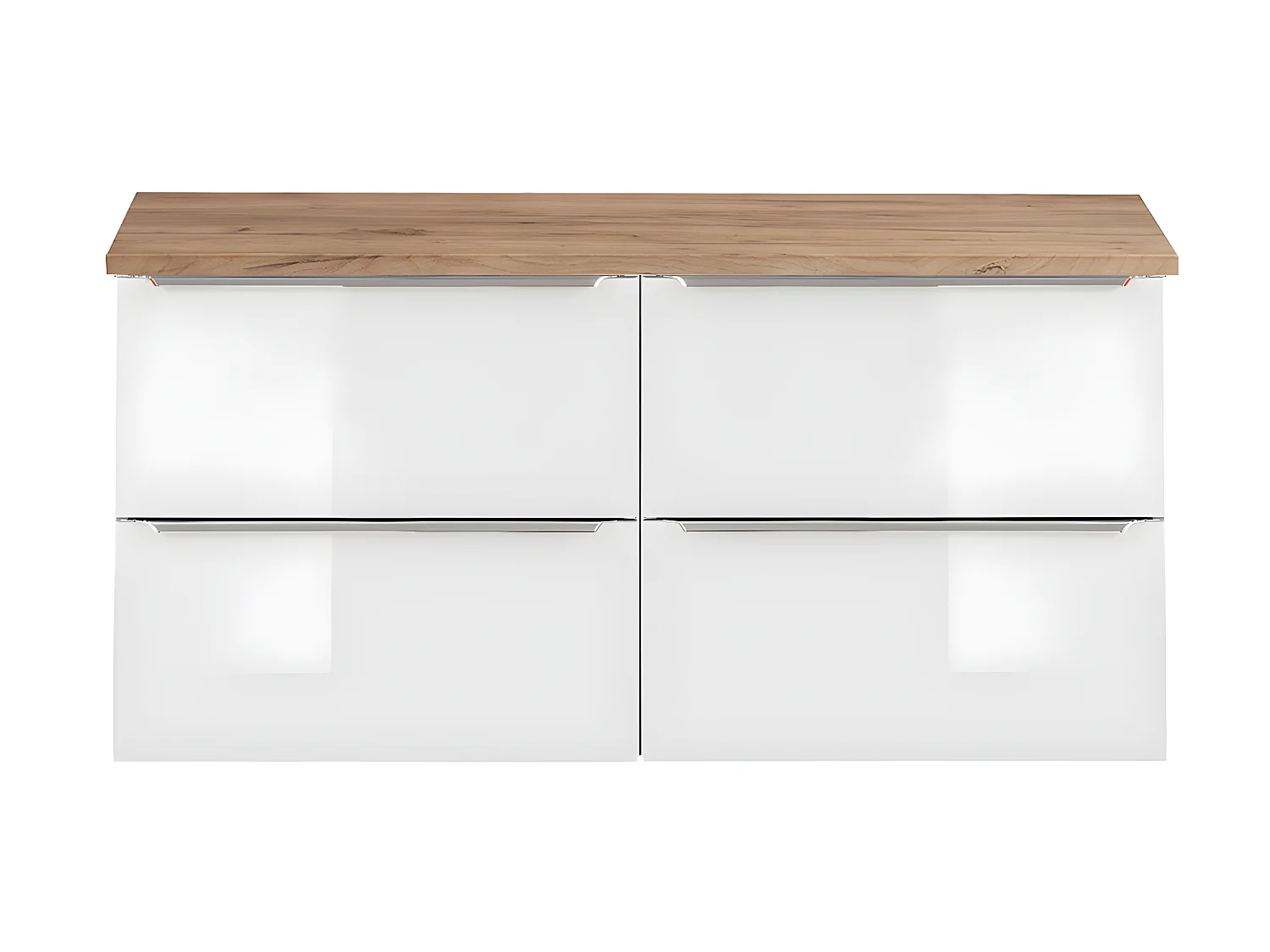 Meuble sous-vasque 120cm plan de toilette April Blanc et Bois