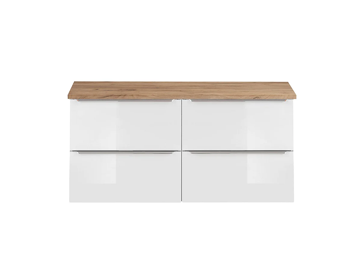 120cm Onderkast April Wit en Hout