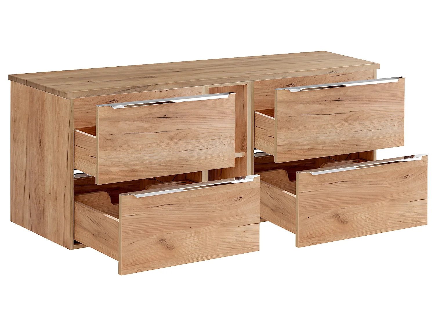 Meuble sous-vasque 140cm 2 niches April Bois