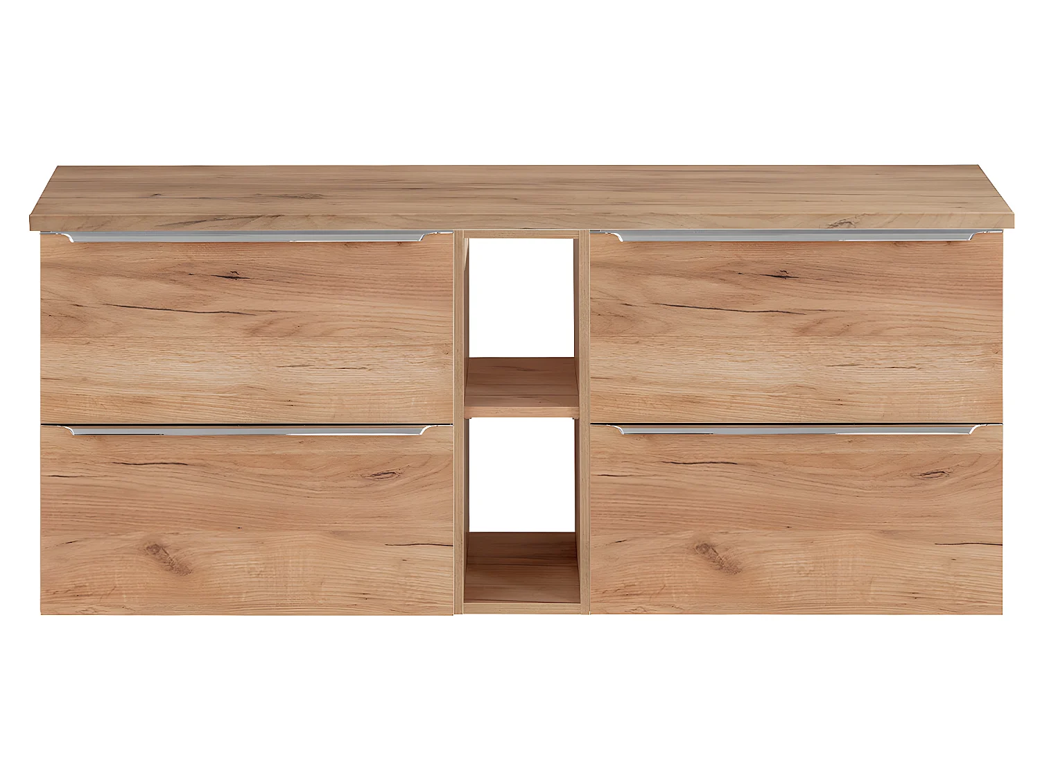 Meuble sous-vasque 140cm 2 niches April Bois