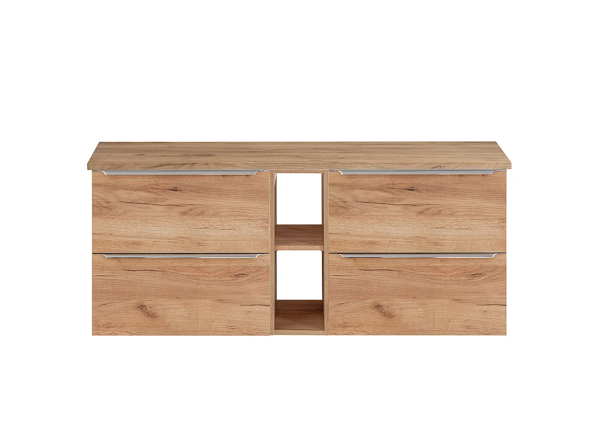 Meuble sous-vasque 140cm 2 niches April Bois
