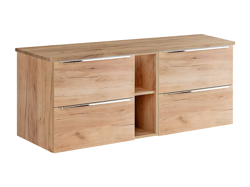 Meuble sous-vasque 140cm 2 niches April Bois