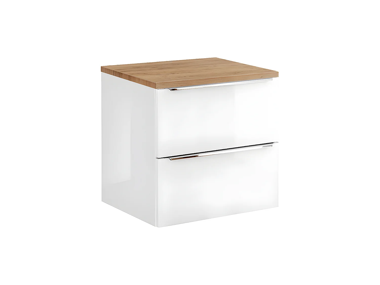 Meuble sous-vasque 60cm plan de toilette April Blanc et Bois