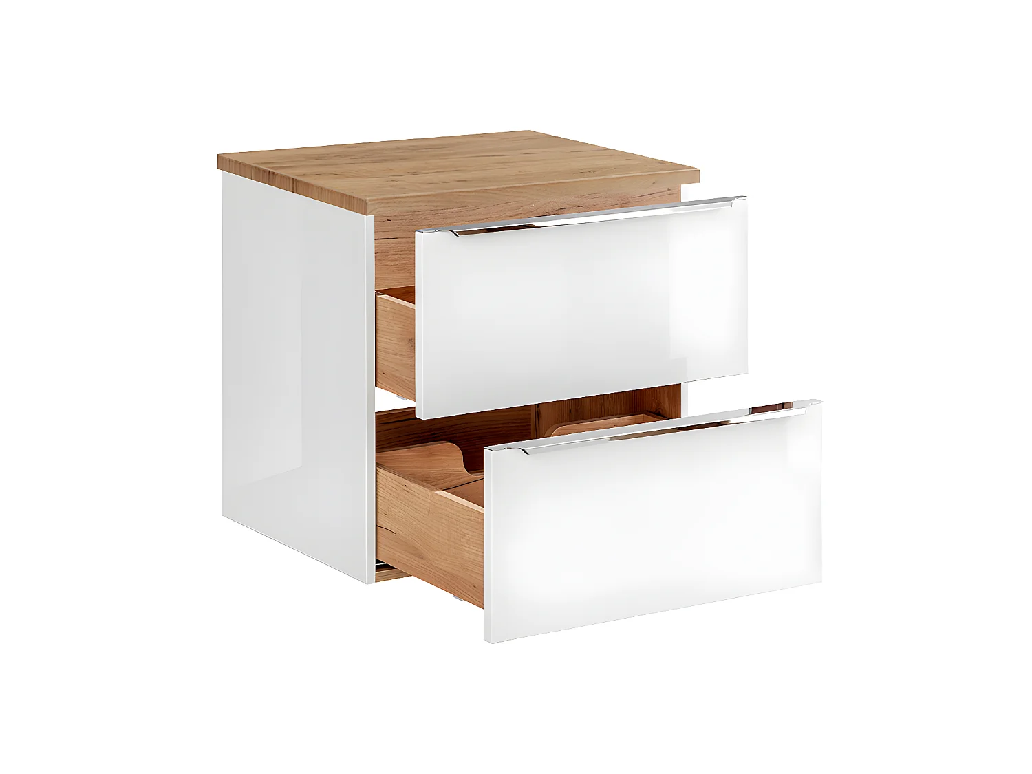 Meuble sous-vasque 60cm plan de toilette April Blanc et Bois