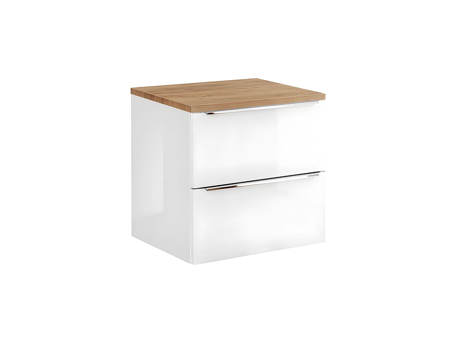 Meuble sous-vasque 60cm plan de toilette April Blanc et Bois