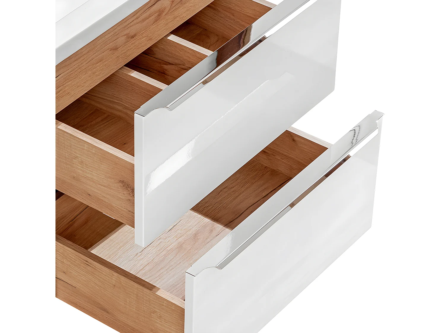 Onderkast 140cm 2 nissen April Wit en Hout