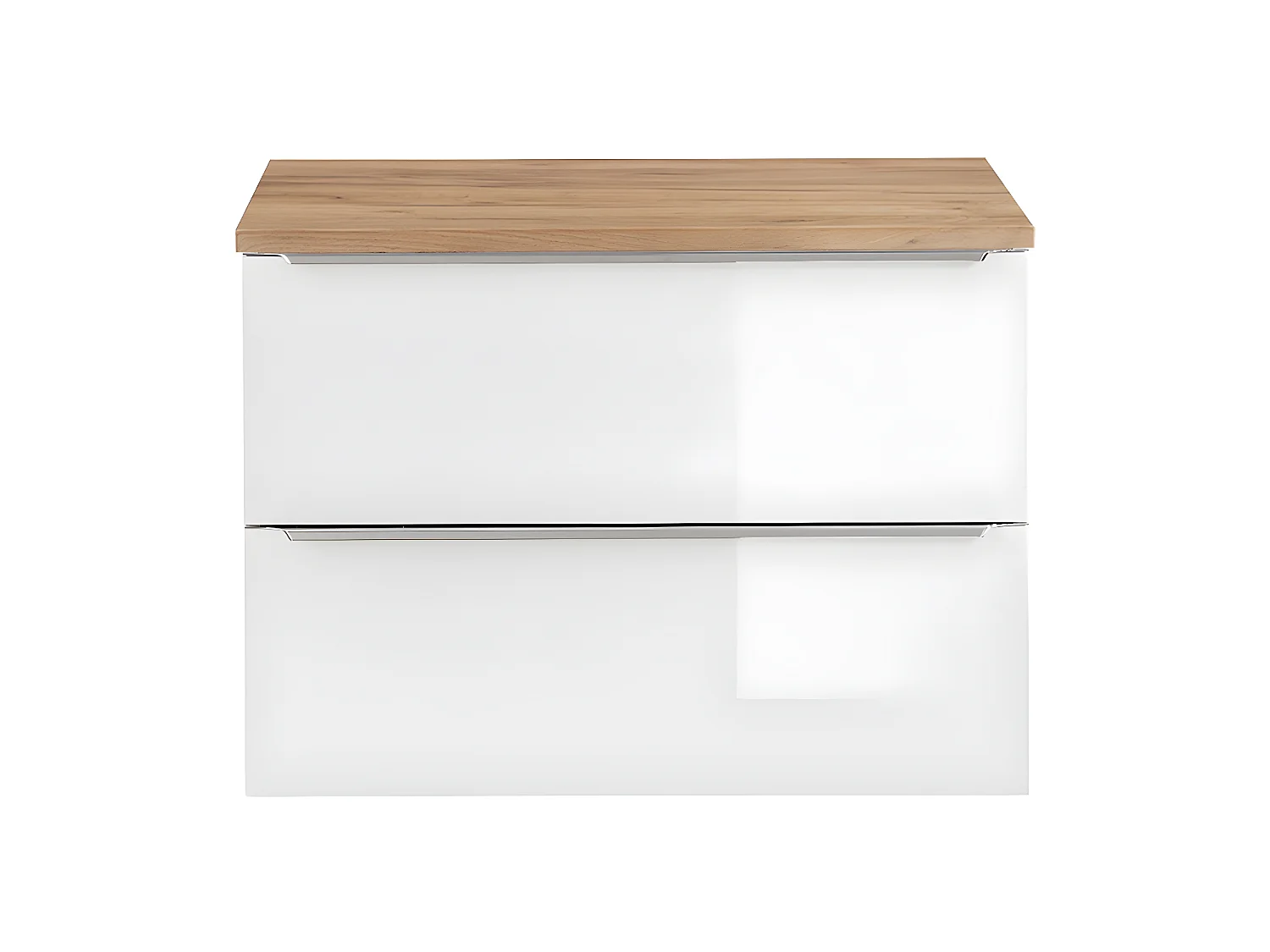 Meuble sous-vasque 80cm plan de toilette April Blanc et Bois