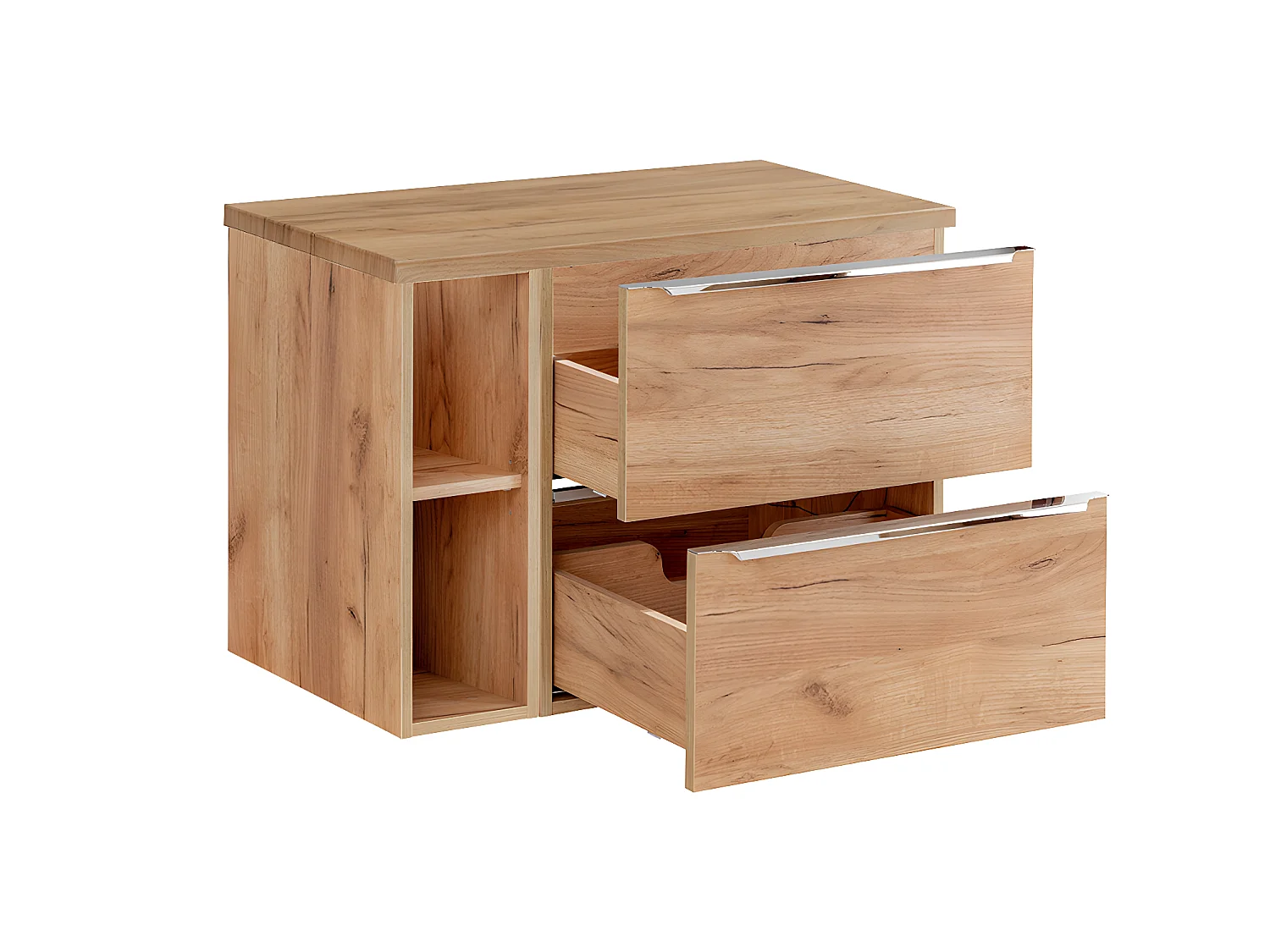 Meuble sous-vasque 80cm 2 niches April Bois