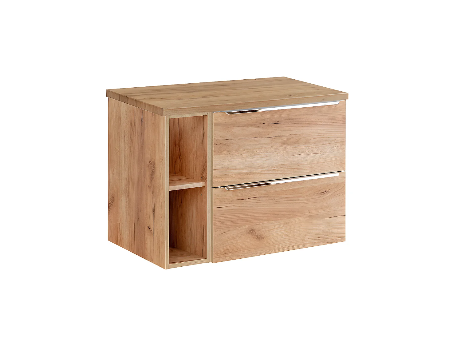 Meuble sous-vasque 80cm 2 niches April Bois