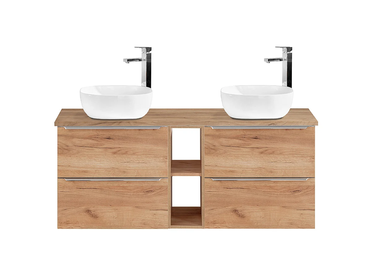 Dubbel tvättställsskåp 140cm 2 nischer April Wood