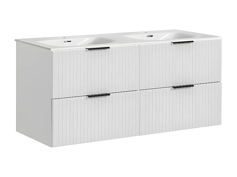 Mueble suspendido doble lavabo 120cm Adriel Blanco
