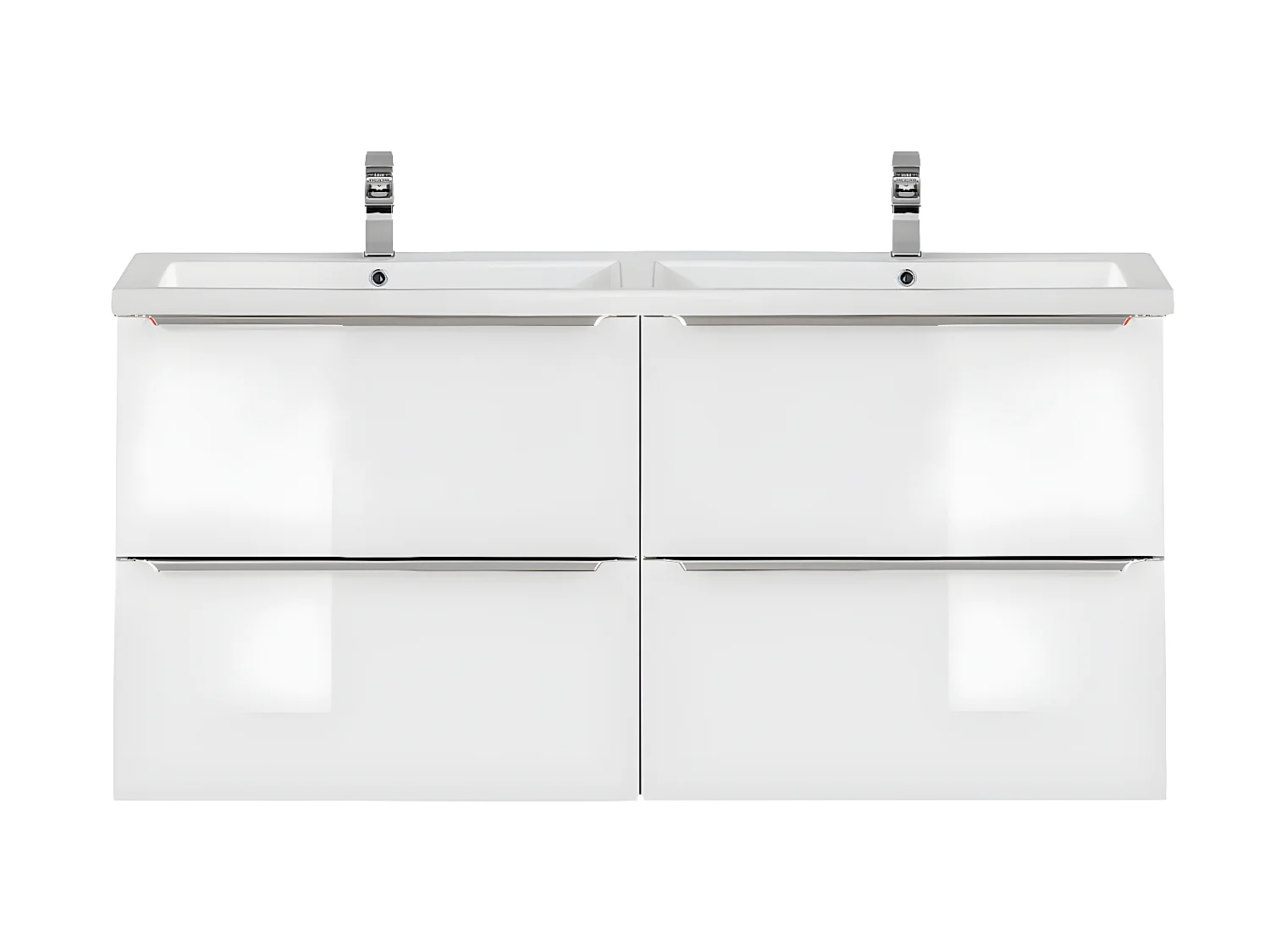 Meuble double vasque encastrée 120cm April Blanc