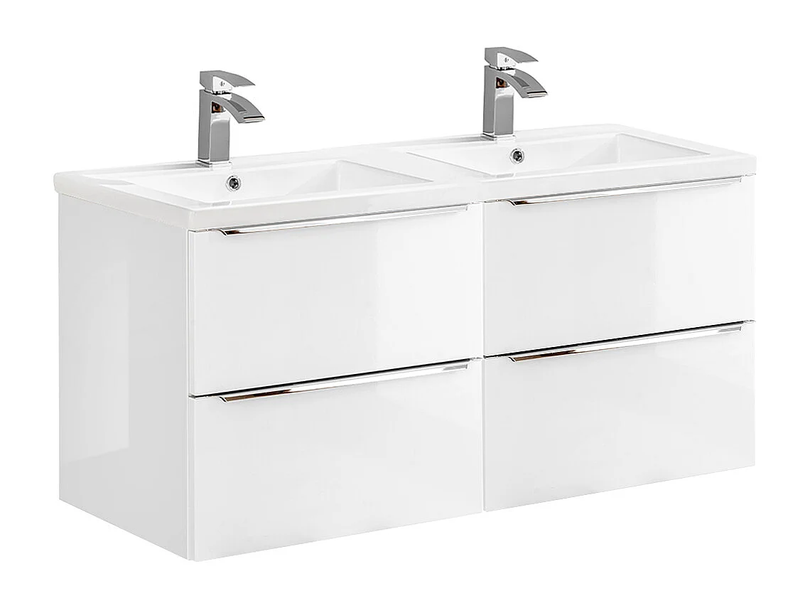 Meuble double vasque encastrée 120cm April Blanc