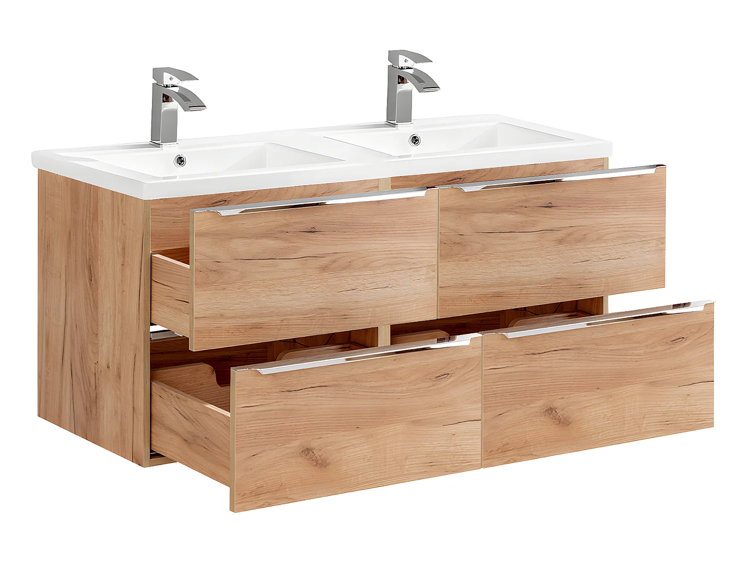 Meuble double vasque encastrée 120cm April Bois