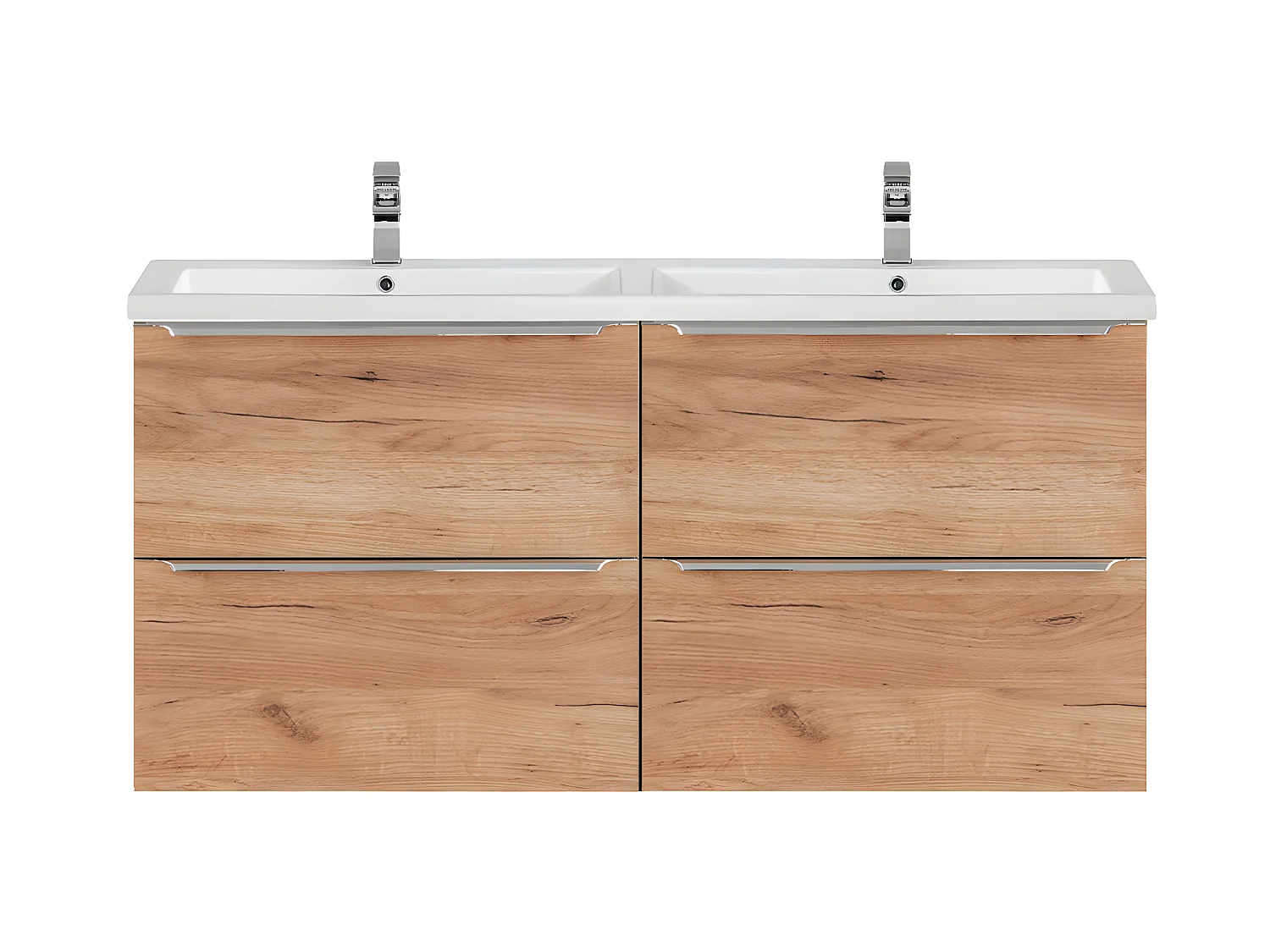 Mueble doble lavabo encastrado 120cm April Madera