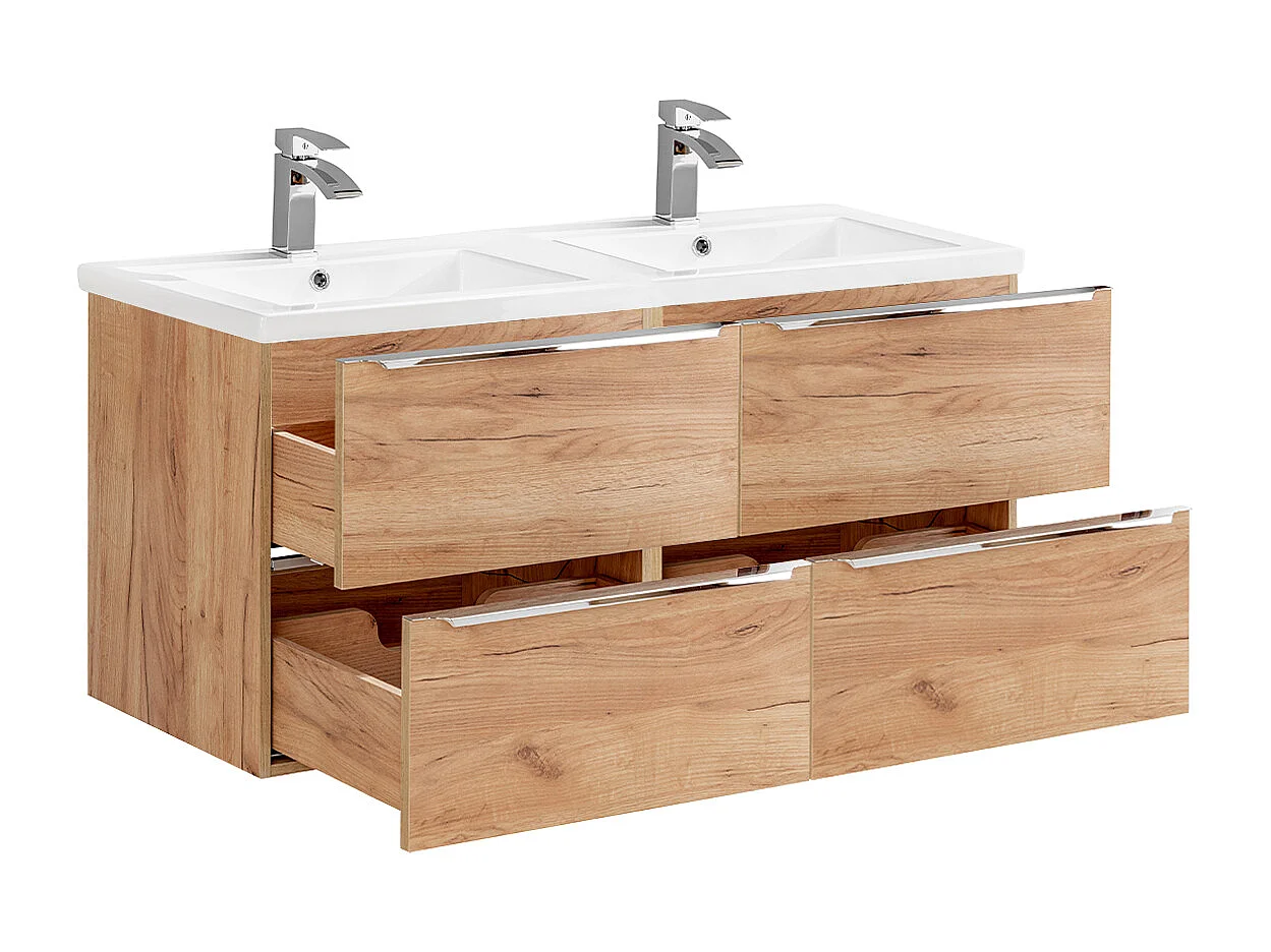 Meuble double vasque encastrée 120cm April Bois