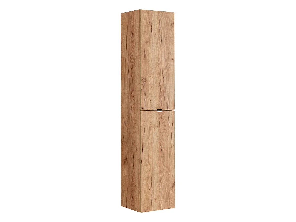 Ensemble meuble simple vasque 80cm 2 niches et colonne April Bois et Blanc